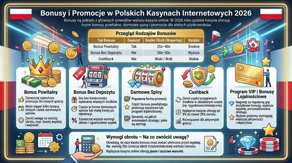 Bonusy i Promocje w kasynie online Polska