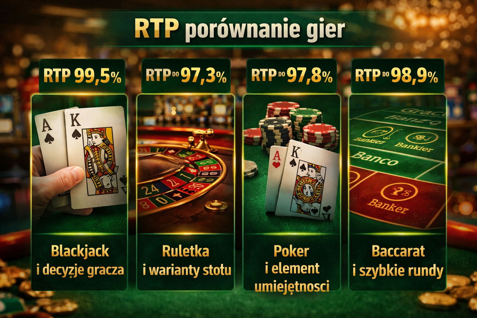 Porównanie RTP gier